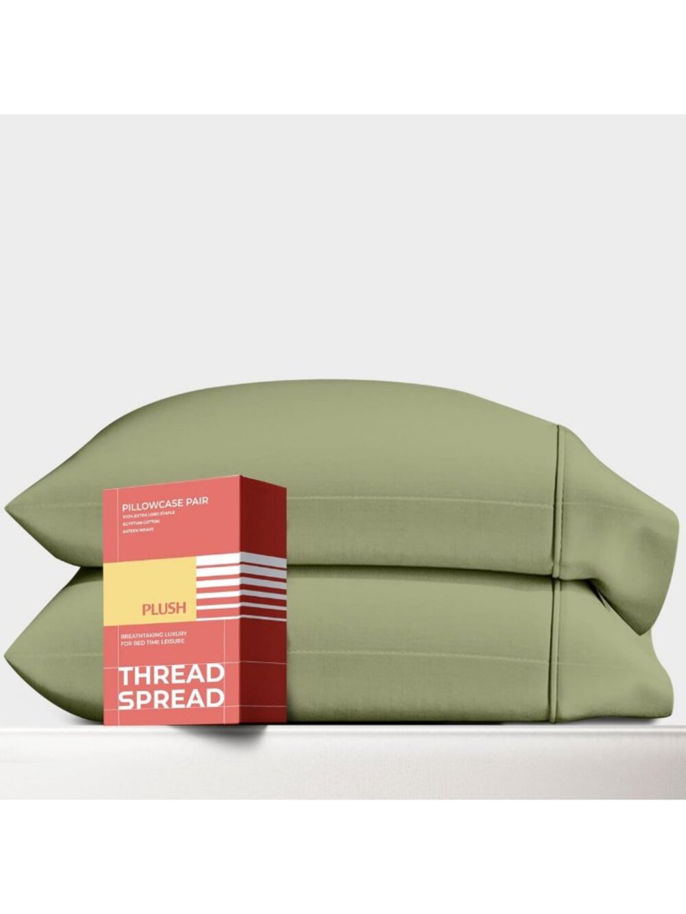 Luxury King Size Pillowcases Set of 2 - Soft Egyptian Cotton, Cooling Sateen
